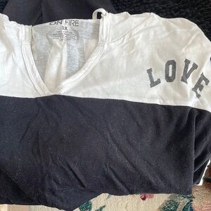 Black and white love hoodie size 3x!
